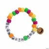 Christian Pumpkin Pony Bead Bracelet Craft Kit - Makes 12