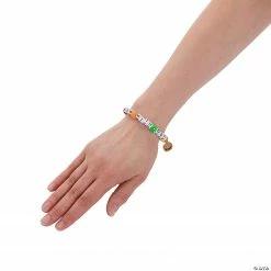 Christian Pumpkin Pony Bead Bracelet Craft Kit - Makes 12 -Halloween Costumes Trunk or Treat Shop christian pumpkin pony bead bracelet craft kit makes 1213983004 a02