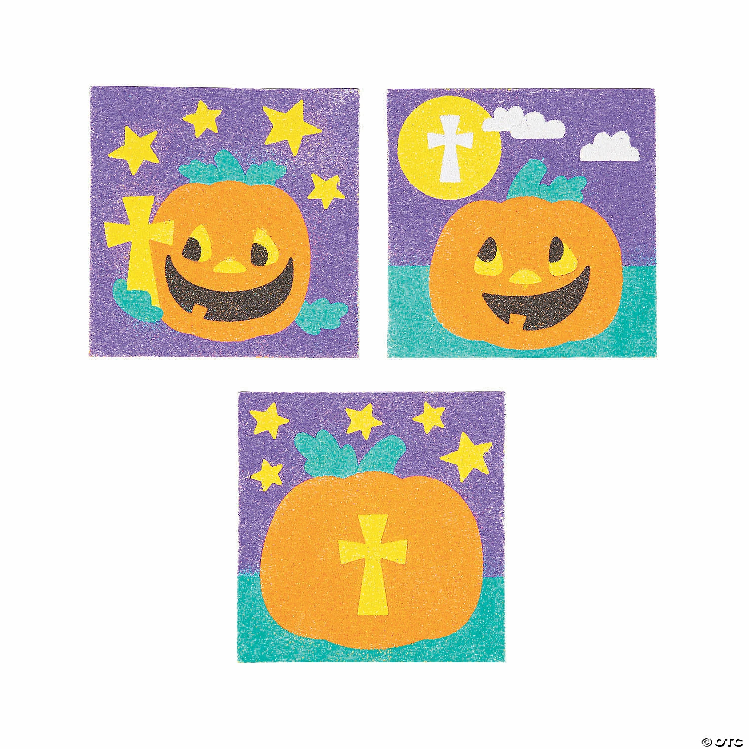 Christian Pumpkin Sand Art Pictures - 12 Pc. 1 Christian Pumpkin Sand Art Pictures - 12 Pc.