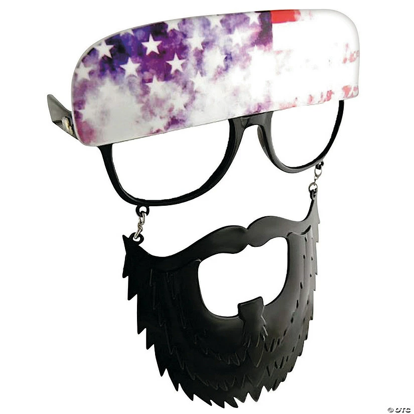 Clear Sun-Stache Glasses with Black Beard 1 Clear Sun-Stache Glasses with Black Beard