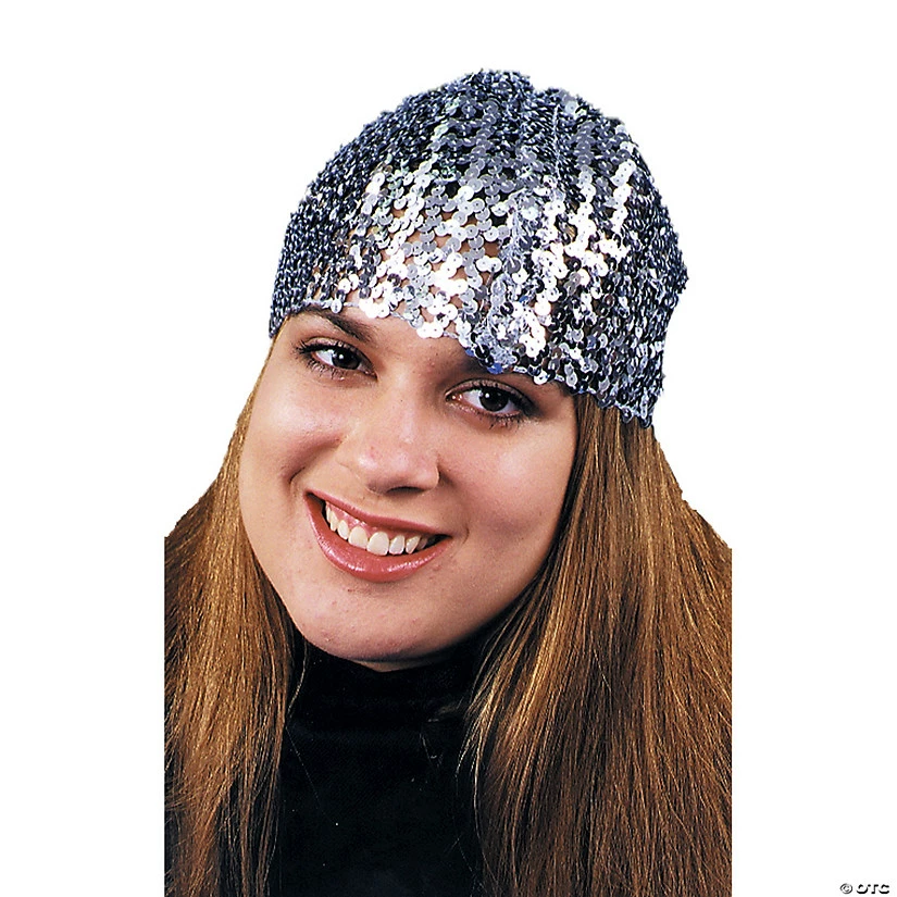 CLOCHE SEQUIN HAT-SILVER 1 CLOCHE SEQUIN HAT-SILVER