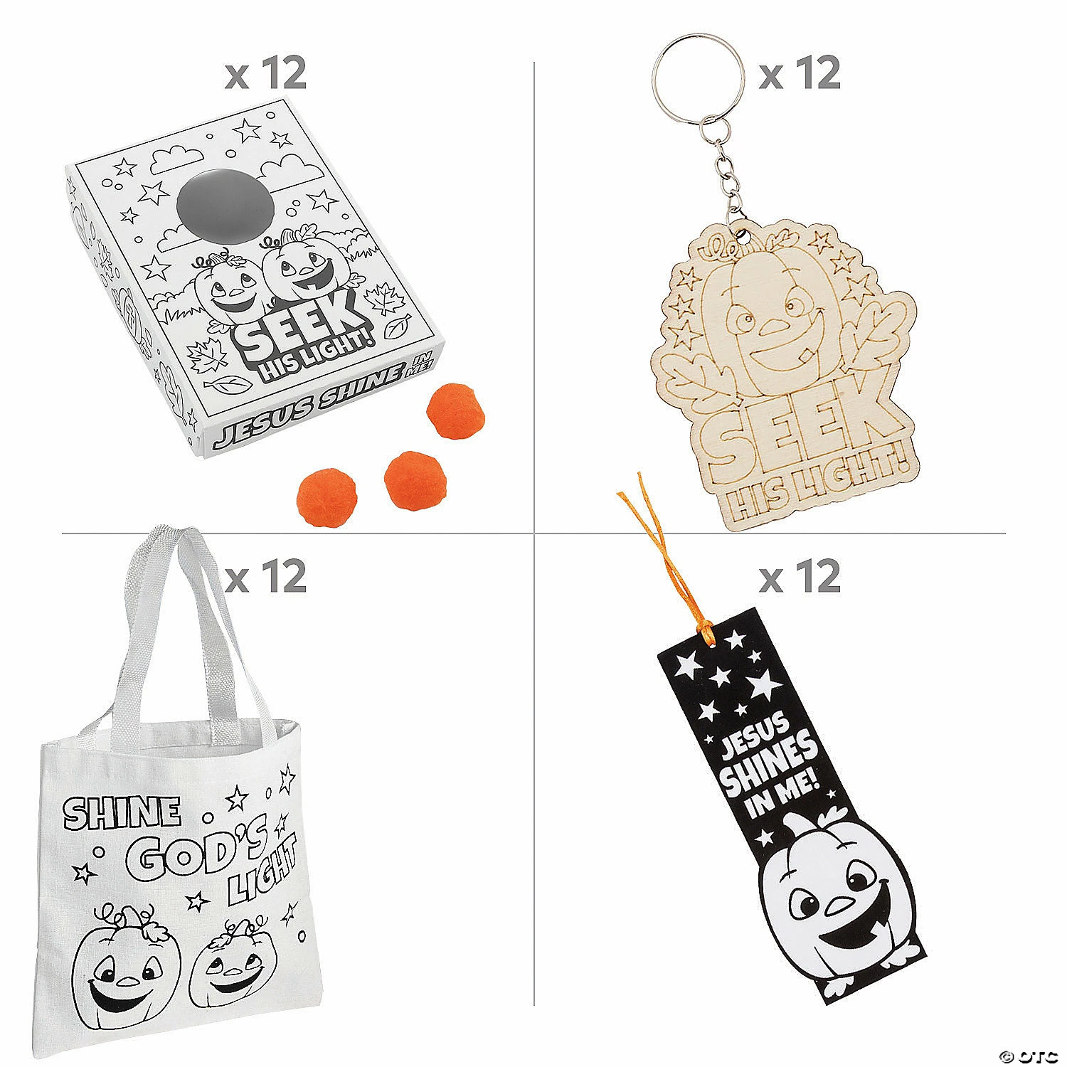 Color Your Own Christian Pumpkin Craft Assortment - Makes 48 2 Color Your Own Christian Pumpkin Craft Assortment - Makes 48 - Image 2