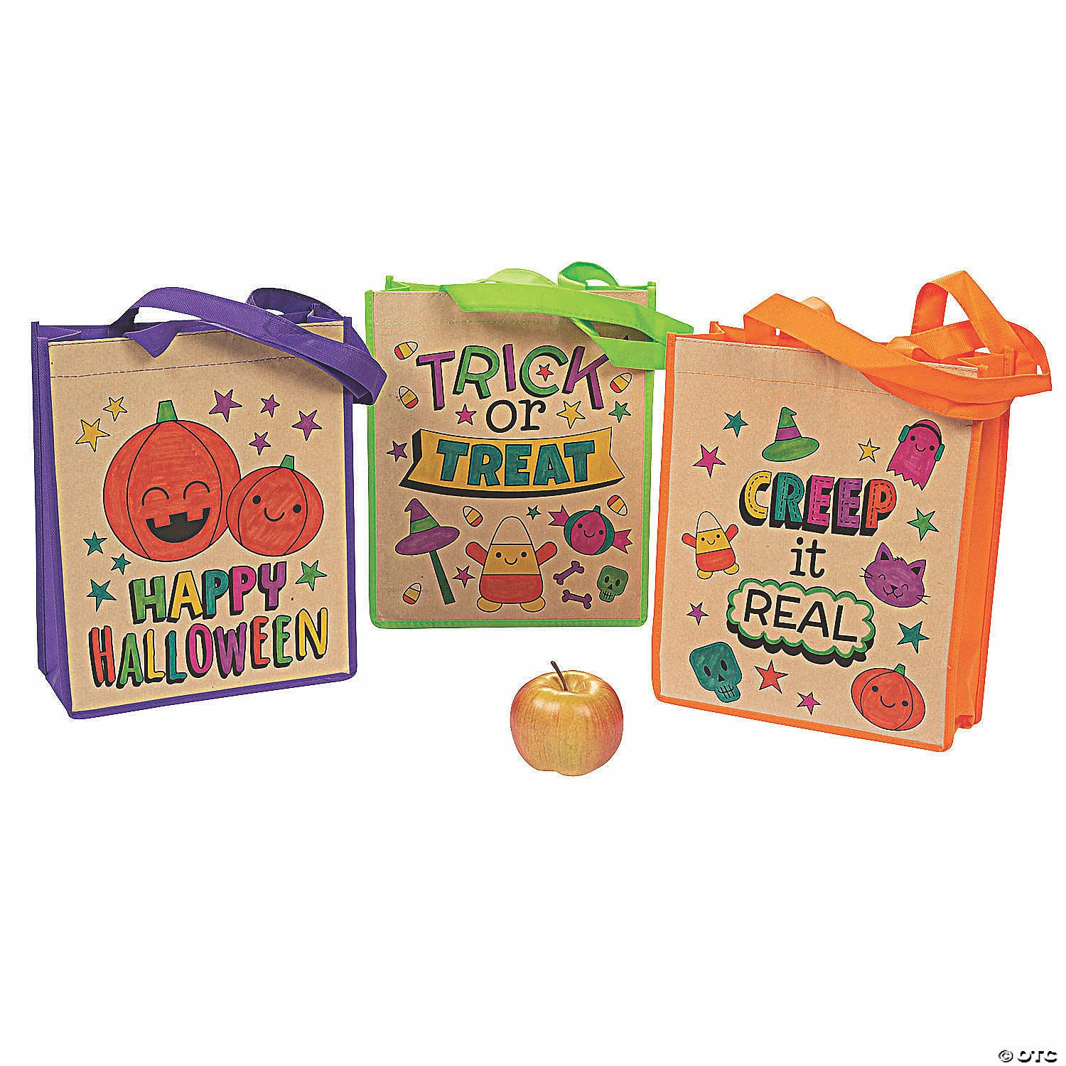 Color Your Own Large Halloween Tote Bags - 12 Pc. 2 Color Your Own Large Halloween Tote Bags - 12 Pc. - Image 2