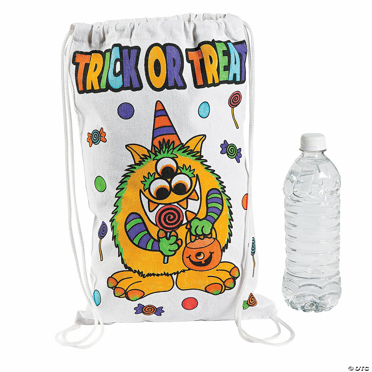 Color Your Own Medium Trick-or-Treat Drawstring Bags - 12 Pc. 1 Color Your Own Medium Trick-or-Treat Drawstring Bags - 12 Pc.