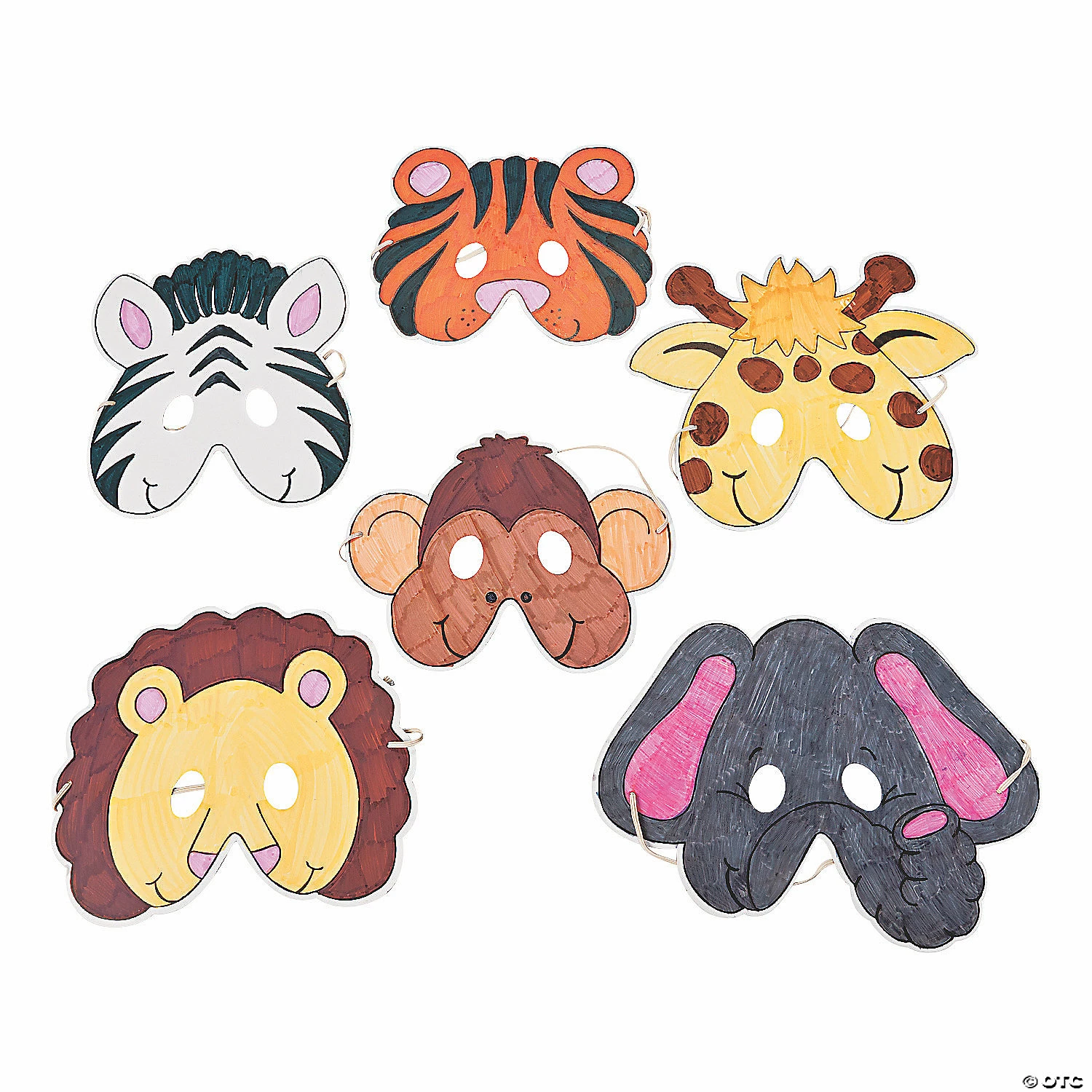 Color Your Own Zoo Animal Masks - 12 Pc. 1 Color Your Own Zoo Animal Masks - 12 Pc.