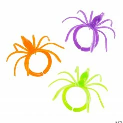 Colorful Halloween Spider Rings - 144 Pc. -Halloween Costumes Trunk or Treat Shop colorful halloween spider rings 144 pc 25 5653 a03