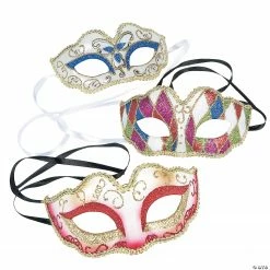 Colorful Masquerade Masks- 12 Pc.