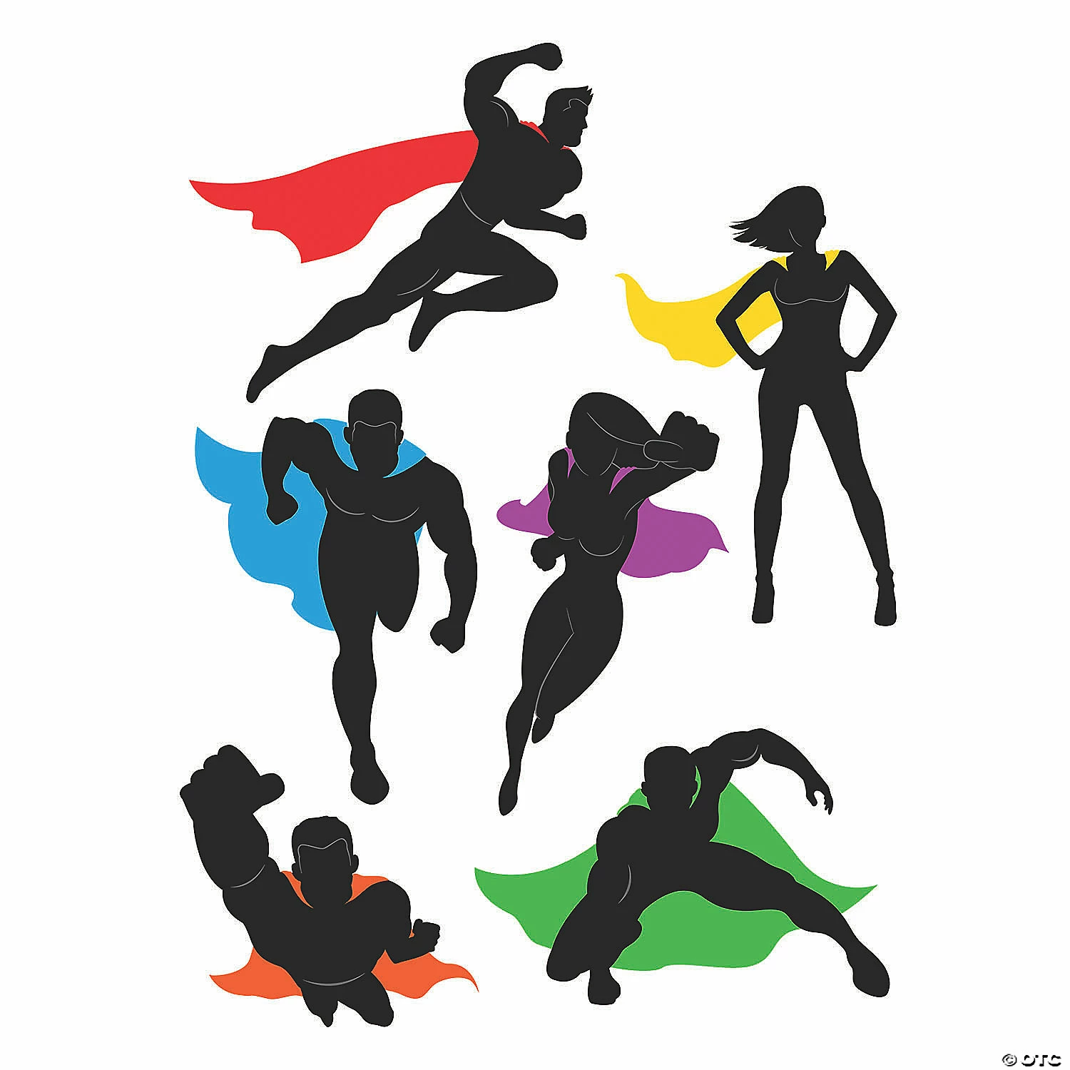 Comic Superhero Paper Cutouts - 6 Pc. 1 Comic Superhero Paper Cutouts - 6 Pc.