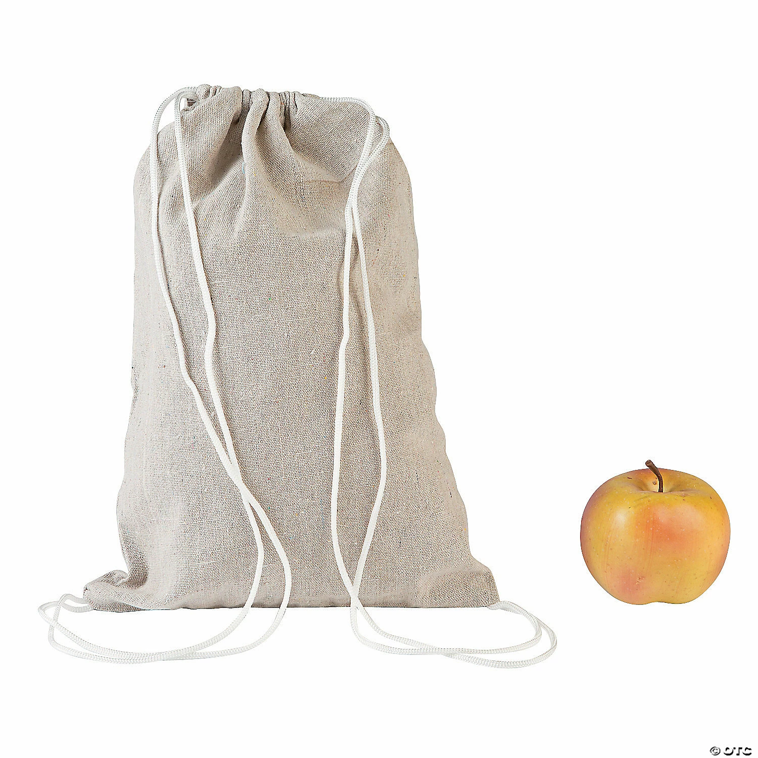 DIY Medium Canvas Drawstring Bags - 12 Pc. 1 DIY Medium Canvas Drawstring Bags - 12 Pc.