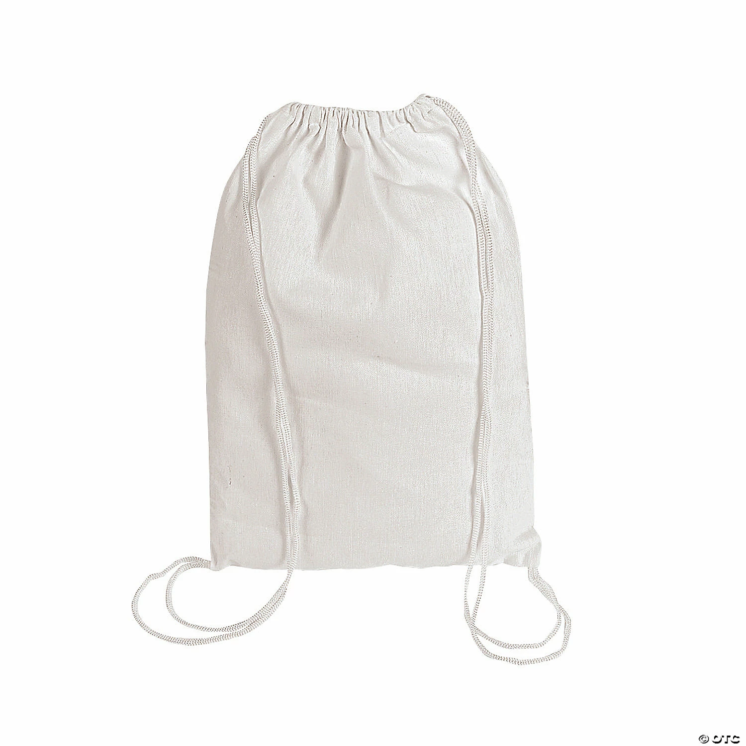 DIY Medium White Canvas Drawstring Bags - 48 Pc. 1 DIY Medium White Canvas Drawstring Bags - 48 Pc.