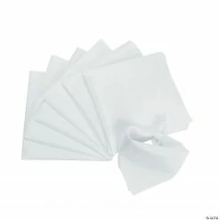 DIY White Bandanas - 12 Pc.