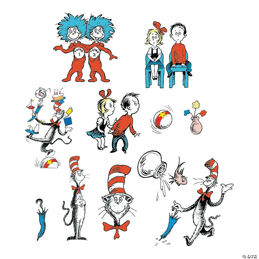 Dr. Seuss™ Character Bulletin Board Cutouts - 13 Pc. 1 Dr. Seuss™ Character Bulletin Board Cutouts - 13 Pc.