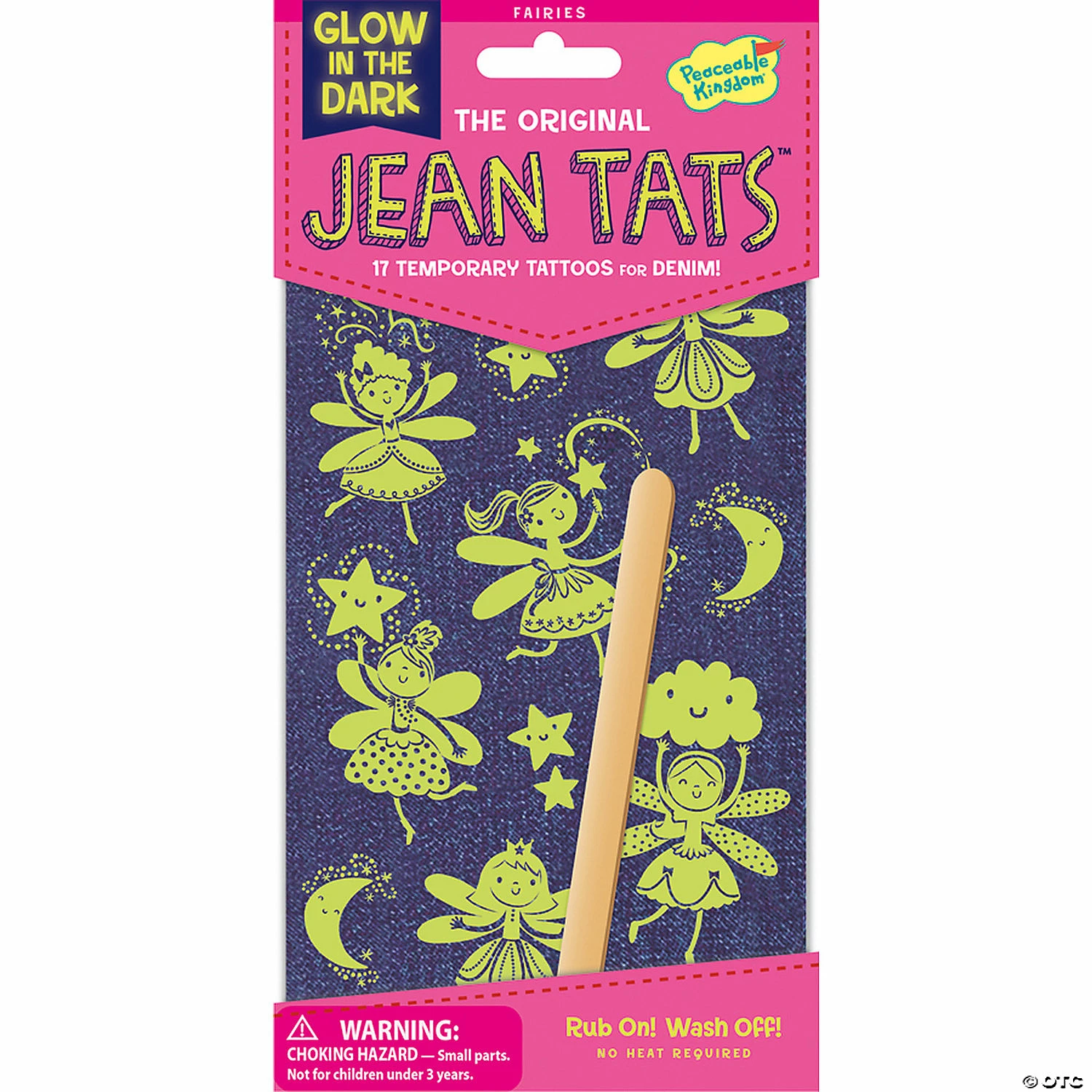 Fairies Glow-In-The-Dark Jean Tats Pack 1 Fairies Glow-In-The-Dark Jean Tats Pack