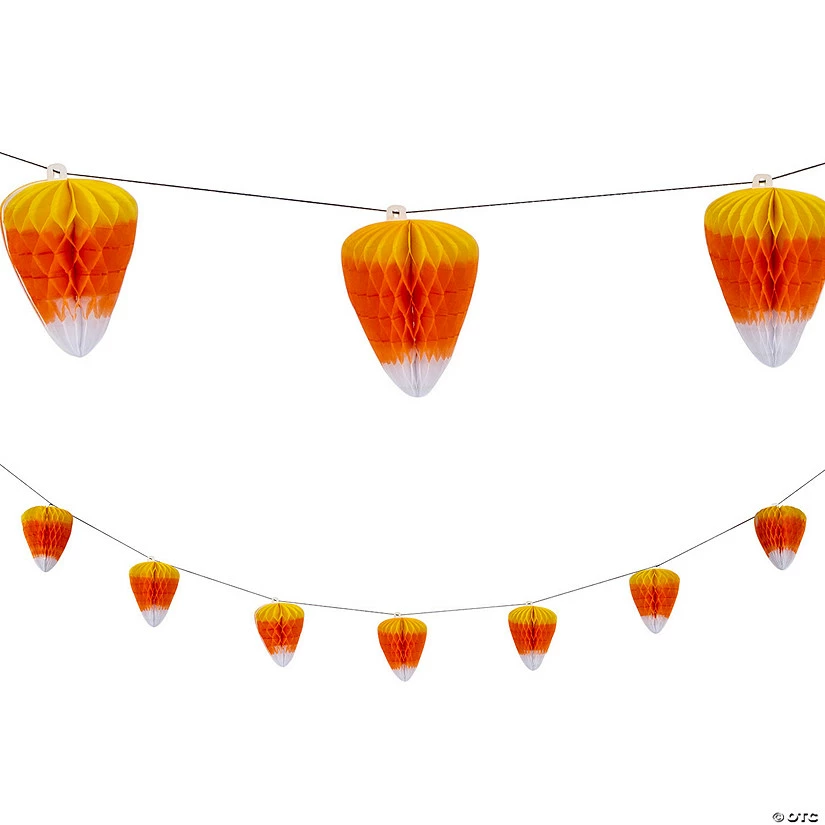 Fall Candy Corn Tissue Paper Garland 1 Fall Candy Corn Tissue Paper Garland