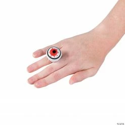 Flashing Halloween Light-Up Rings - 12 Pc. -Halloween Costumes Trunk or Treat Shop flashing halloween light up rings 12 pc 13749617 a02