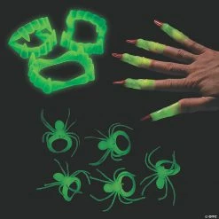 Glow-in-the-Dark Creepy Halloween Accessories Kit - 288 Pc.