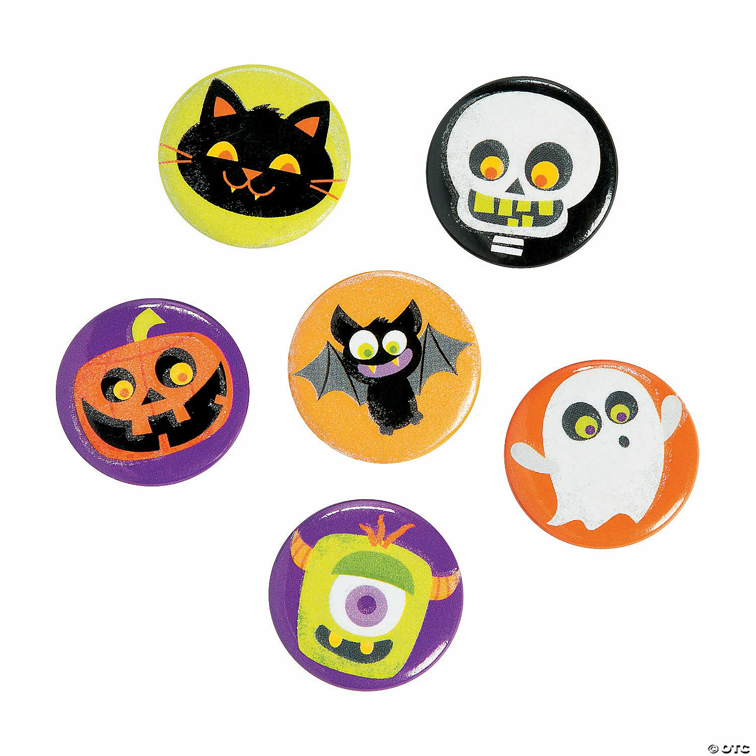 Glow-in-the-Dark Halloween Mini Buttons - 48 Pc. 1 Glow-in-the-Dark Halloween Mini Buttons - 48 Pc.