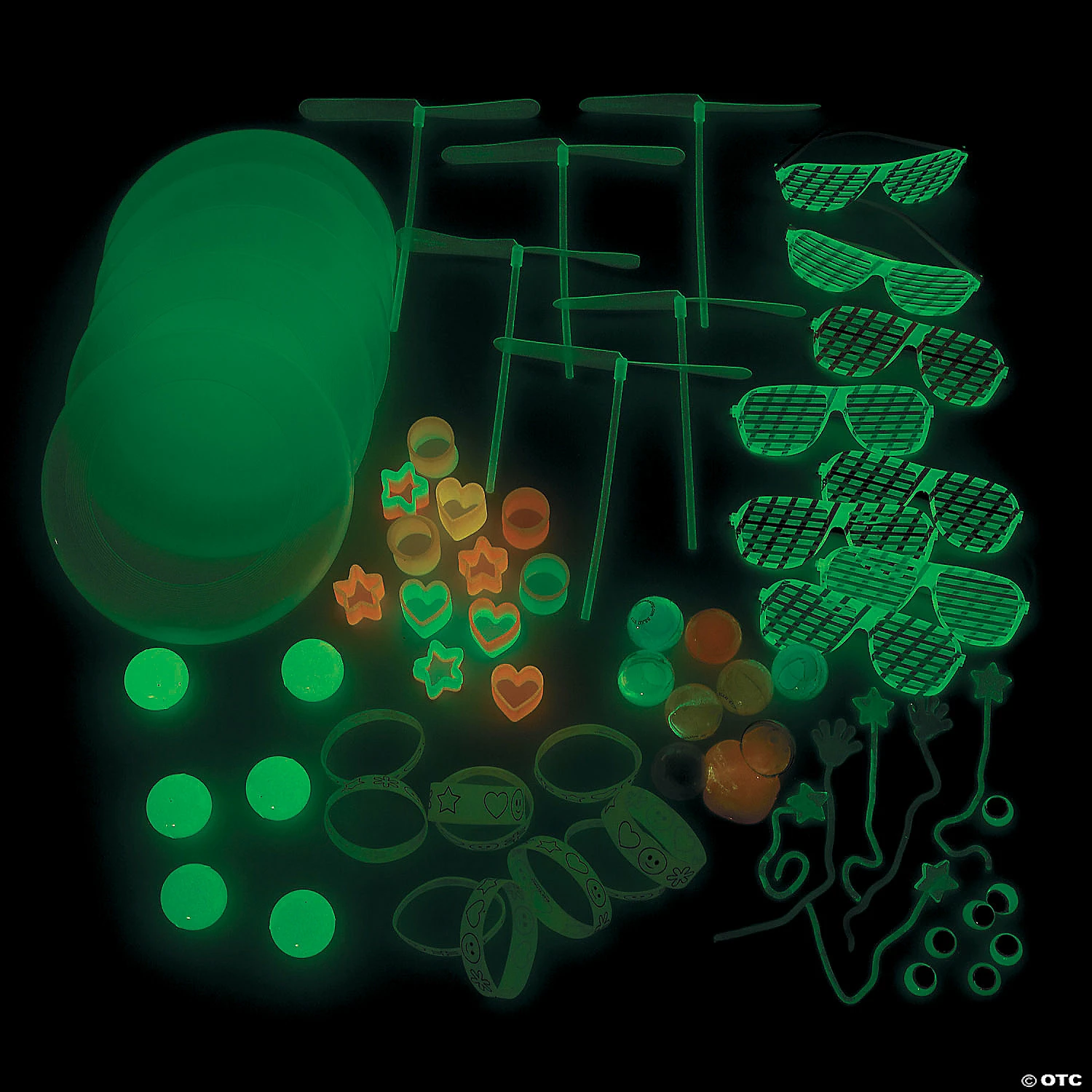 Glow-in-the-Dark Toy Assortment - 100 Pc. 1 Glow-in-the-Dark Toy Assortment - 100 Pc.