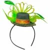 Green Top Hat Headband - St Patricks Day Irish Green Mini Hat Dress Up Hair Costume Accessories Head Band for Women and Children