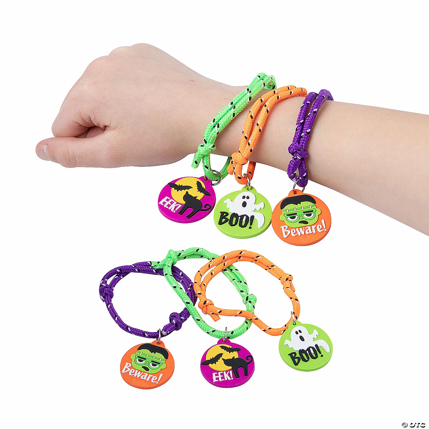 Halloween Character Friendship Rope Bracelets with Charm - 24 Pc. 2 Halloween Character Friendship Rope Bracelets with Charm - 24 Pc. - Image 2