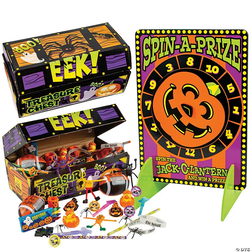 Halloween Game Wheel & Prize Kit - 101 Pc. 1 Halloween Game Wheel & Prize Kit - 101 Pc.