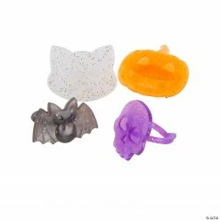 Halloween Glitter Rings - 48 Pc.