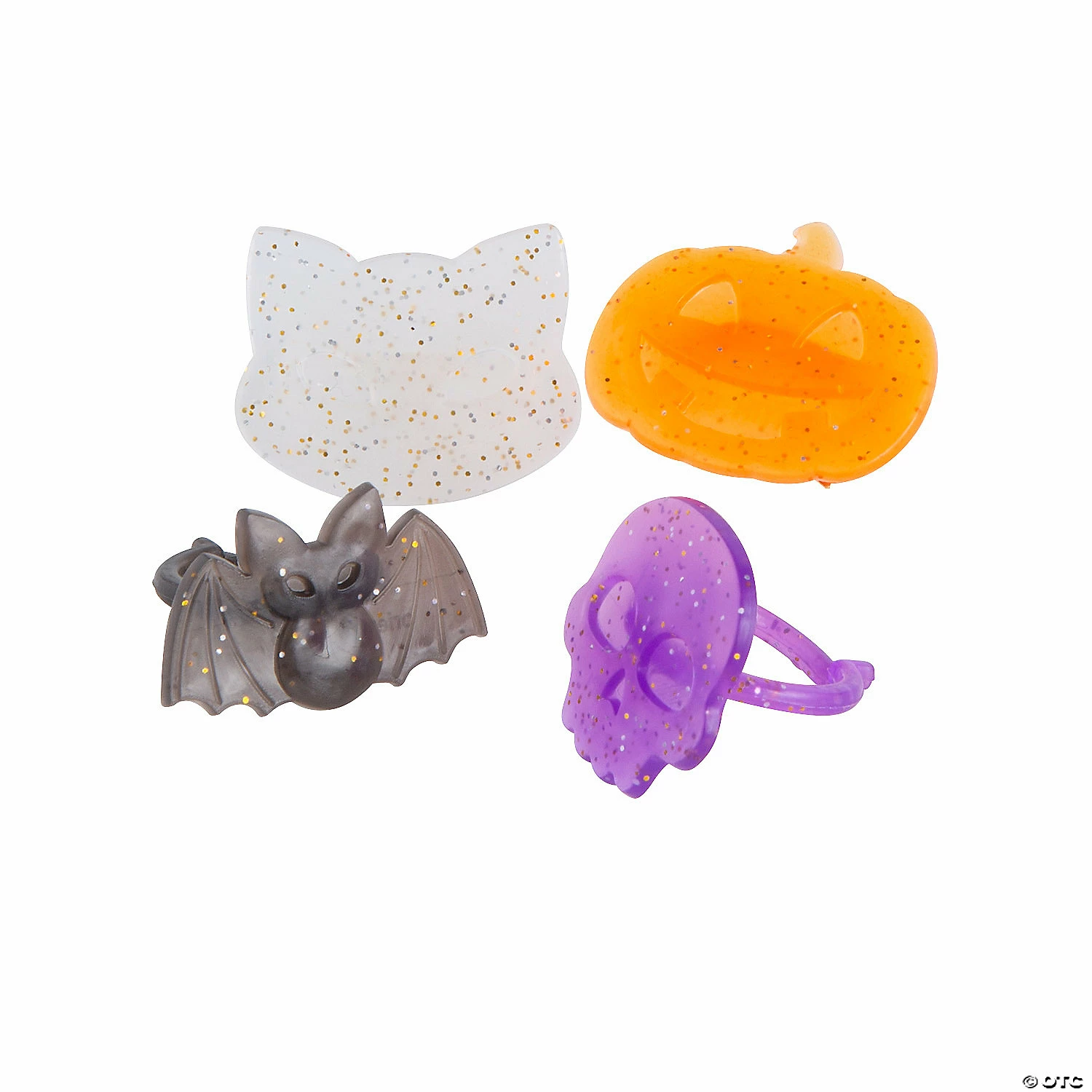 Halloween Glitter Rings - 48 Pc. 1 Halloween Glitter Rings - 48 Pc.