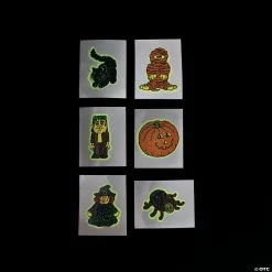 Halloween Glow-in-the-Dark Temporary Tattoos - 72 Pc.