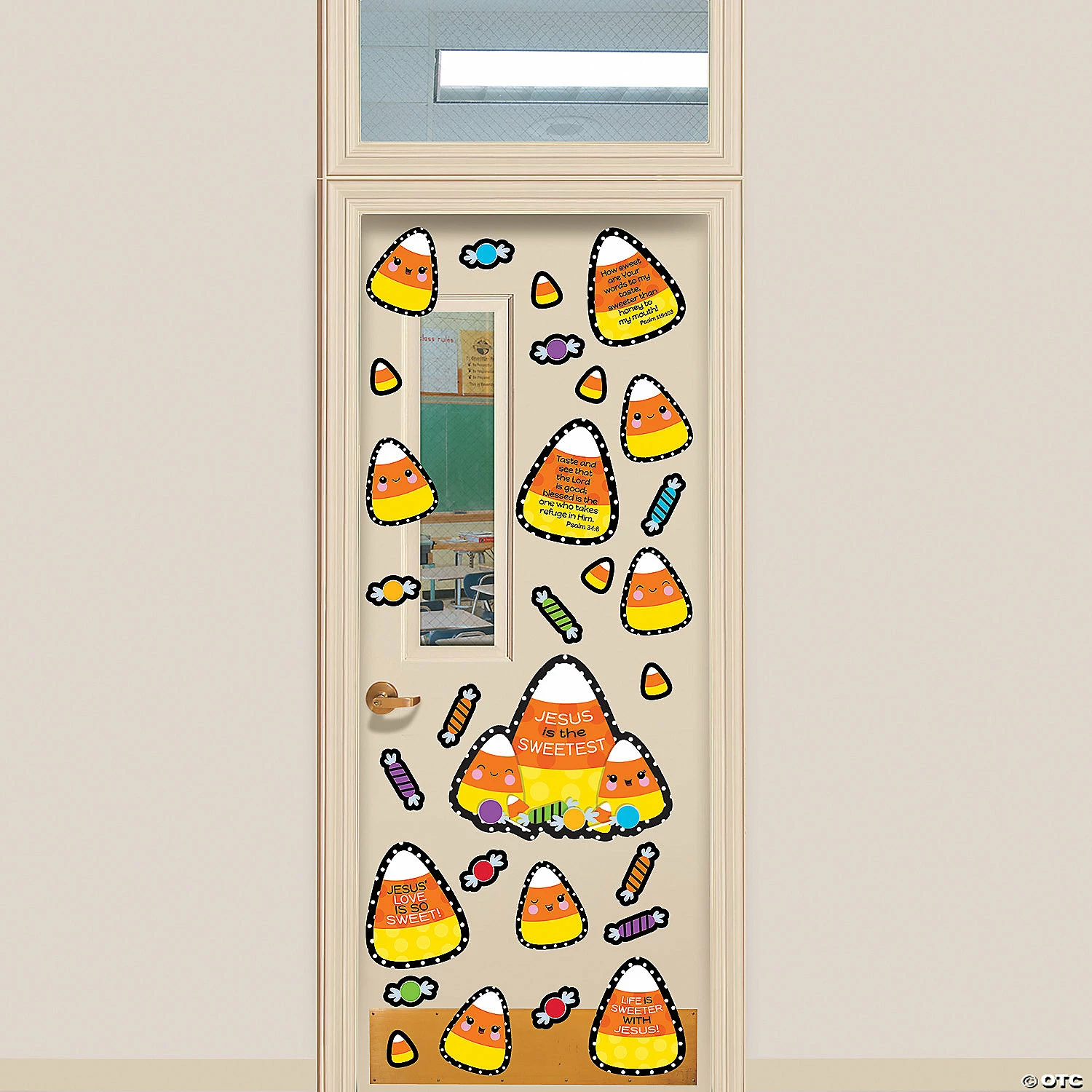 Halloween Religious Candy Corn Door Decorating Kit- 4 Pc. 1 Halloween Religious Candy Corn Door Decorating Kit- 4 Pc.