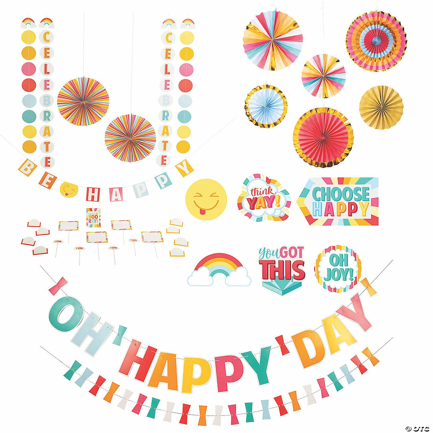 Happy Day Good Vibes Decorating Kit - 36 Pc. 1 Happy Day Good Vibes Decorating Kit - 36 Pc.