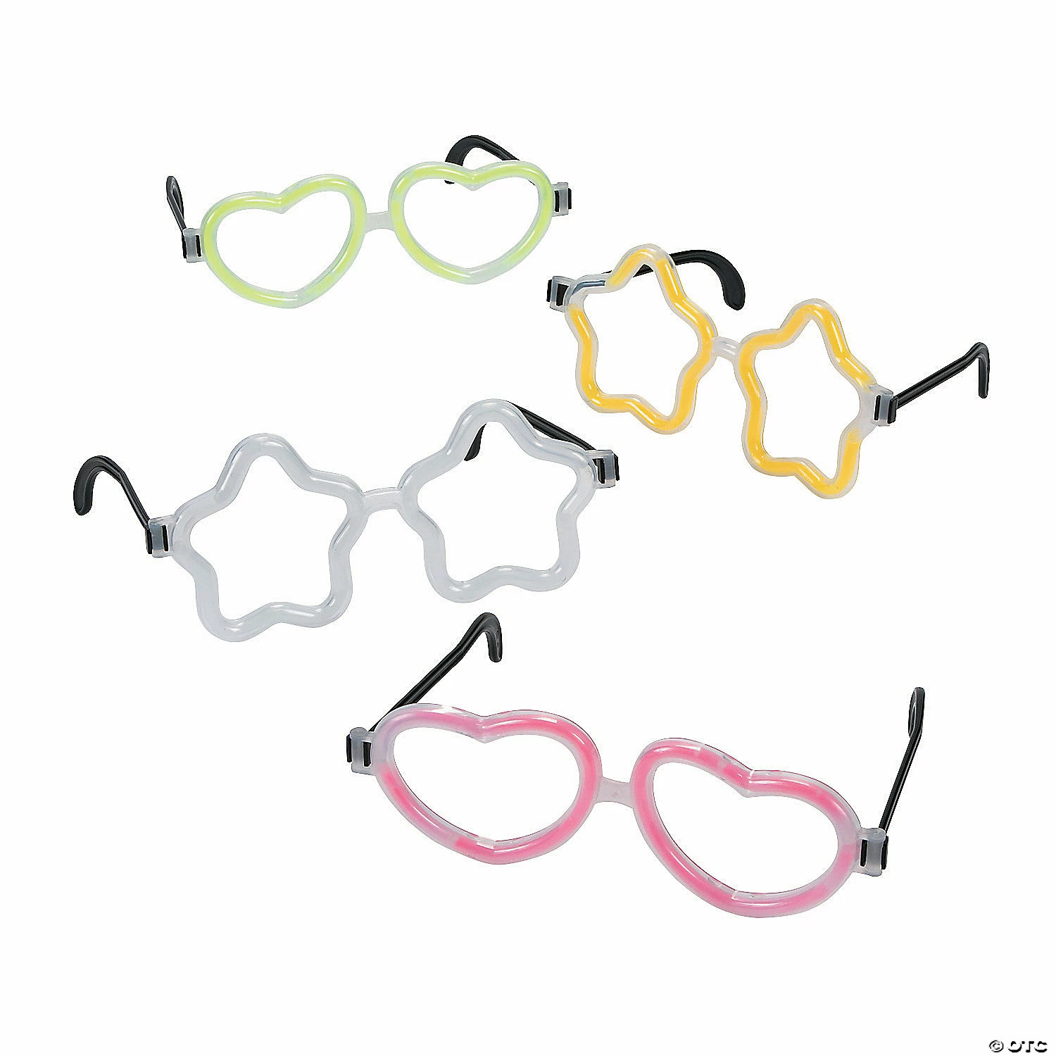 Heart & Star Glow Glasses - 12 Pc. 2 Heart & Star Glow Glasses - 12 Pc. - Image 2