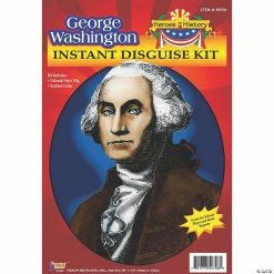 Heroes in History: George Washington Costume Wig & Collar