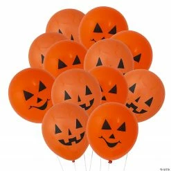 Jack-O’-Lantern 11" Latex Balloons - 48 Pc.