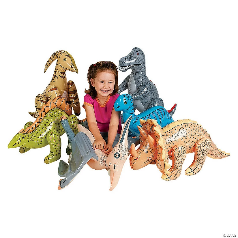 Jumbo Inflatable Dinosaurs - 6 Pc. 1 Jumbo Inflatable Dinosaurs - 6 Pc.