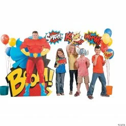 Jumbo Superhero Word Cutouts - 6 Pc. -Halloween Costumes Trunk or Treat Shop jumbo superhero word cutouts 6 pc 13603128 a02