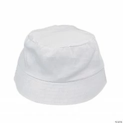 Kids' DIY White Bucket Hats - 12 pcs.