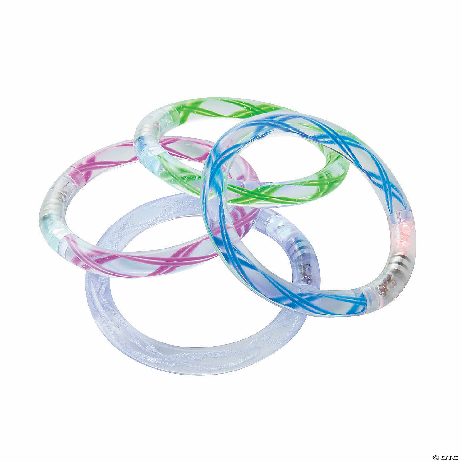 LED Light-Up Flashing Bracelets - 12 Pc. 2 LED Light-Up Flashing Bracelets - 12 Pc. - Image 2