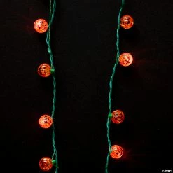 Light-Up Jack-o-Lantern Necklaces - 6 Pc. -Halloween Costumes Trunk or Treat Shop light up jack o lantern necklaces 6 pc 14114111 a02