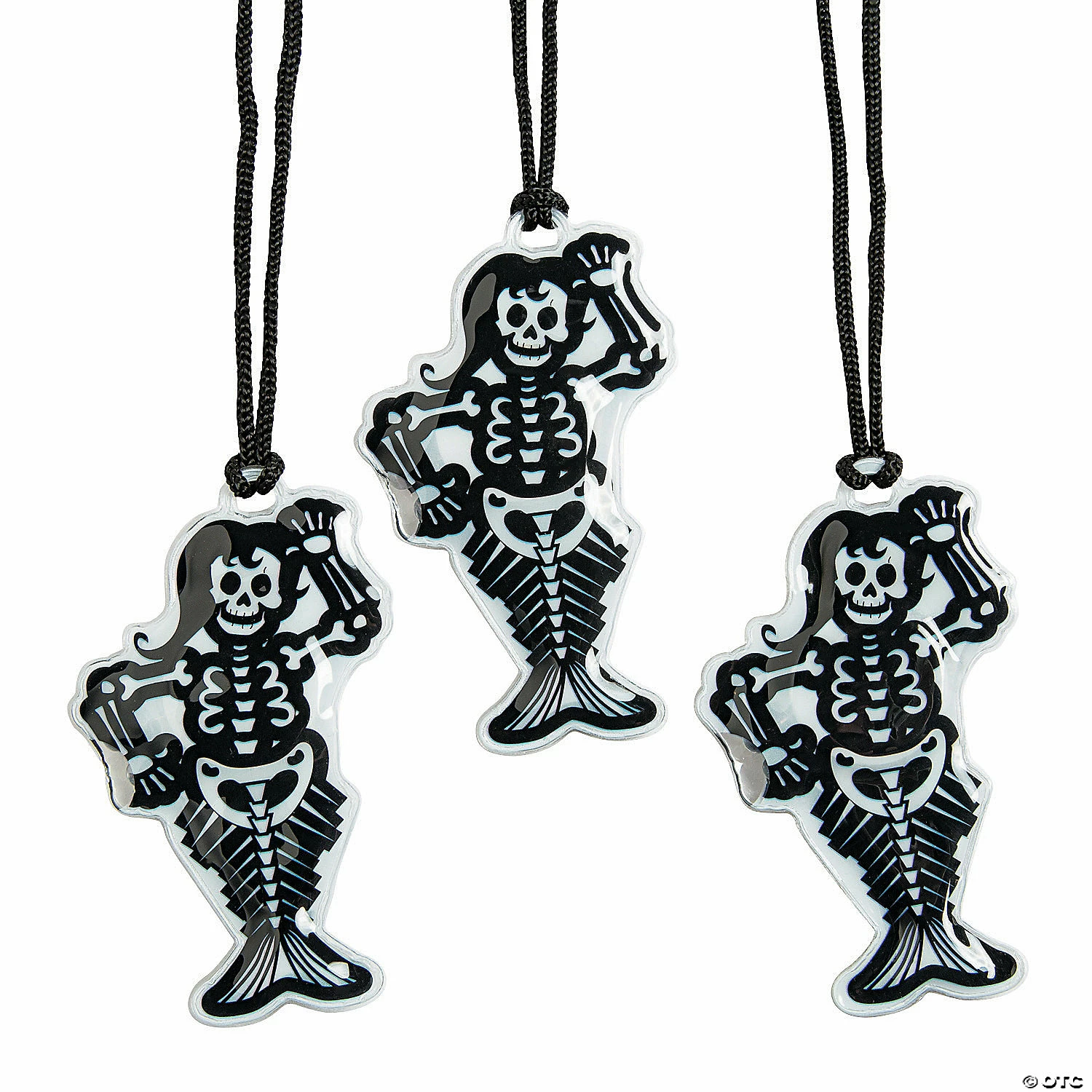 Light-Up Skeleton Mermaid Necklaces- 12 Pc. 1 Light-Up Skeleton Mermaid Necklaces- 12 Pc.