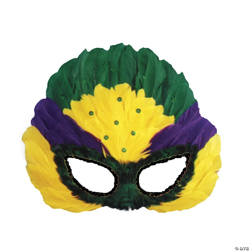 Mardi Gras Feather Mask 1 Mardi Gras Feather Mask