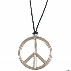 Metal Peace Necklace