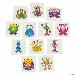 Monster Temporary Tattoos - 72 Pc.