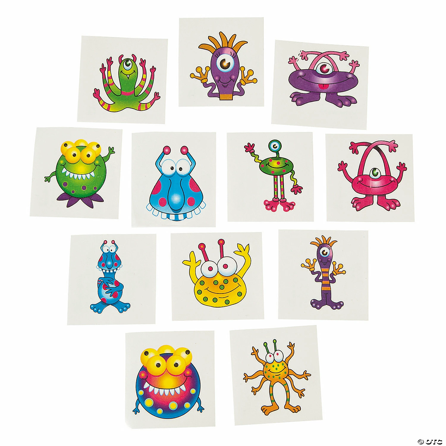Monster Temporary Tattoos - 72 Pc. 1 Monster Temporary Tattoos - 72 Pc.