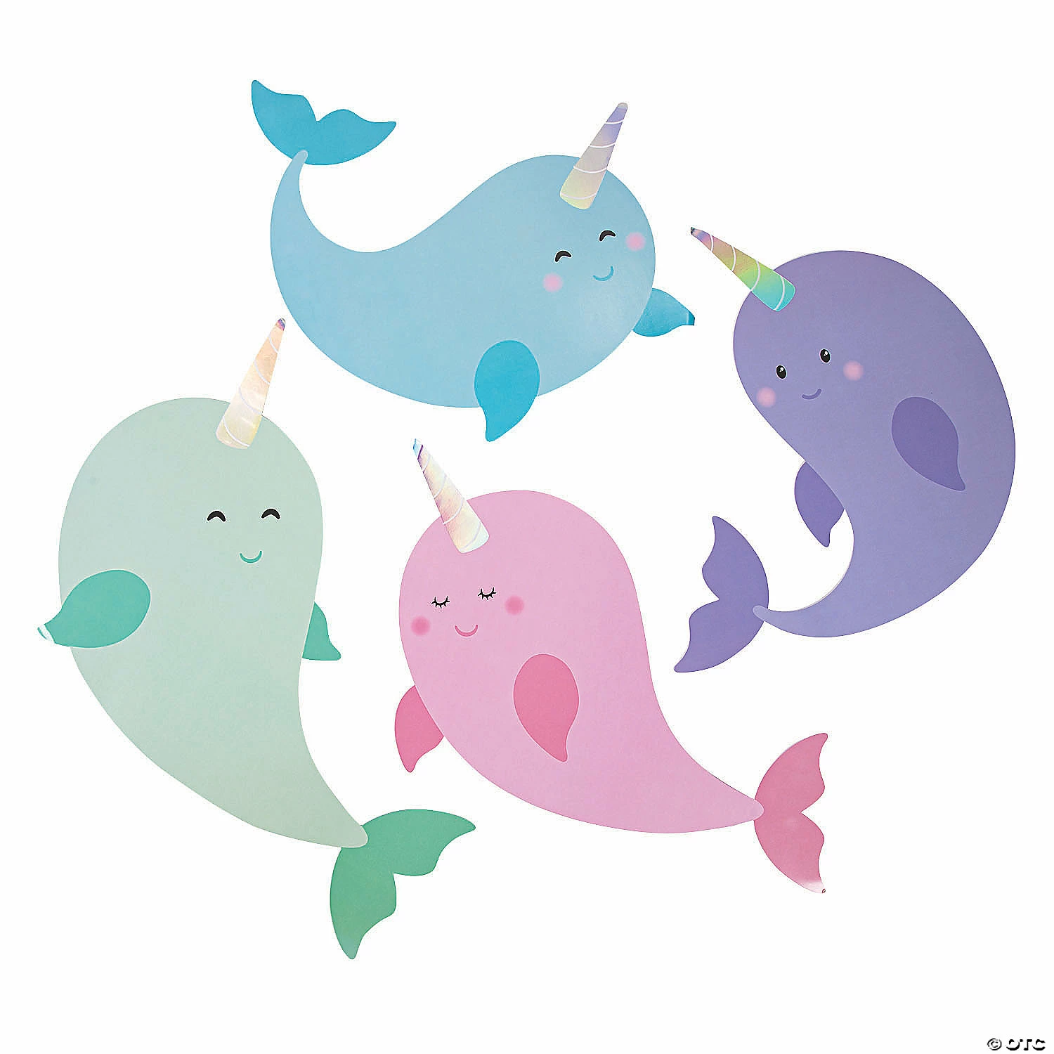 Narwhal Cutouts - 6 Pc. 1 Narwhal Cutouts - 6 Pc.