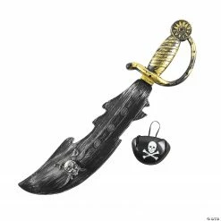 Pirate Swords with Eye Patch- 12 Pc.