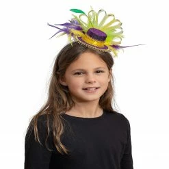 Purple Top Hat Headband - Mardi Gras Mini Hat Dress Up Hair Costume Accessories Head Band for Women and Children -Halloween Costumes Trunk or Treat Shop purple top hat headband mardi gras mini hat dress up hair costume accessories head band for women and children14211990 a02NOWA