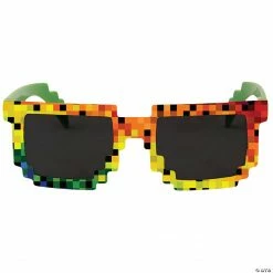 Rainbow Pixel Glasses - 1 Pc.
