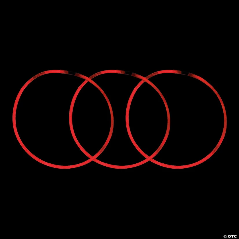 Red Glow Plastic Necklaces - 50 Pc. 1 Red Glow Plastic Necklaces - 50 Pc.