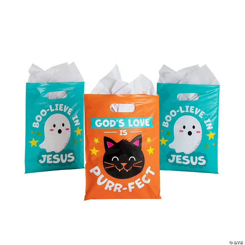 Religious Halloween Character Favor Bags - 50 Pc. 1 Religious Halloween Character Favor Bags - 50 Pc.