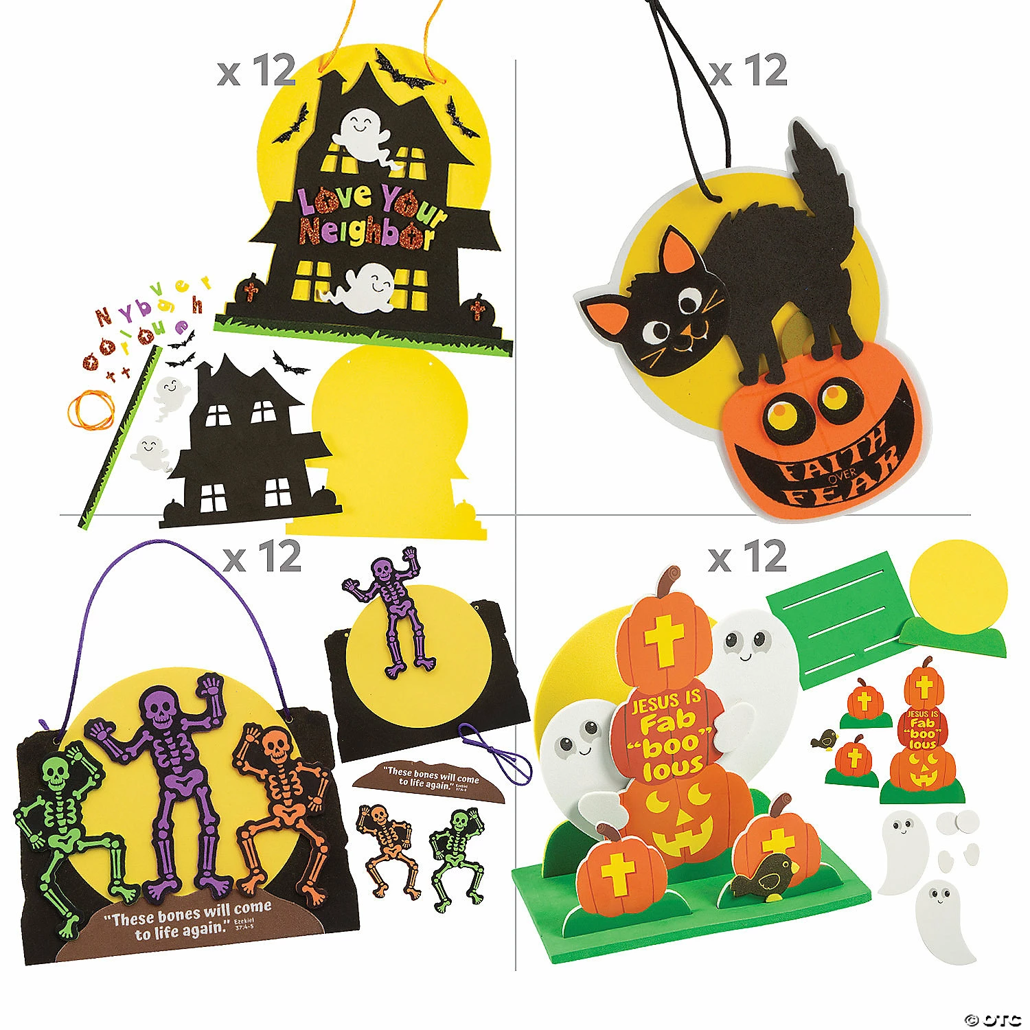 Religious Halloween Craft Assortment - 48 Pc. 2 Religious Halloween Craft Assortment - 48 Pc. - Image 2